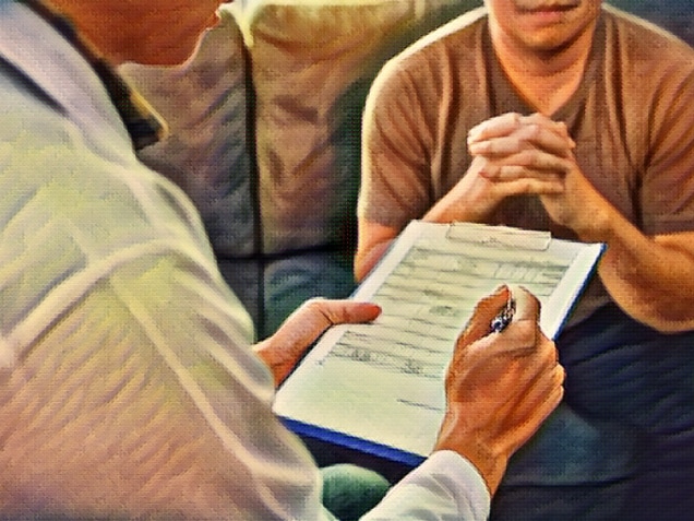 Asian doctor is examining the abnormal items of the body and diagnosing the disease in the paper with the medical report of the patient.