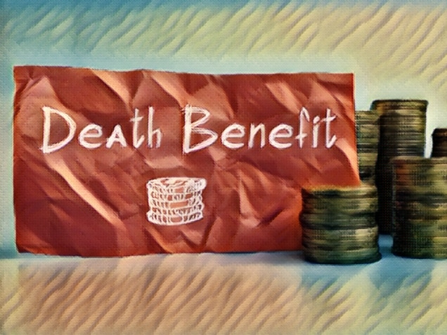 handwriting text Death Benefit