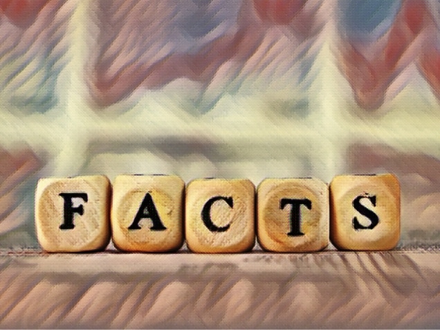 facts word built with letter cubes