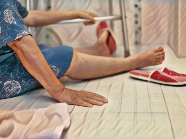 elderly falling in bathroom because slippery surfaces. Slip and Fall Accident Statistics concept