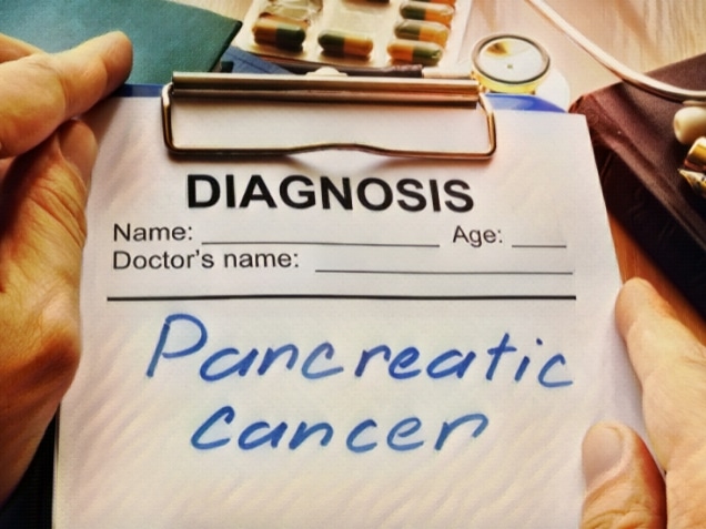 Pancreatic cancer diagnosis on a medical form
