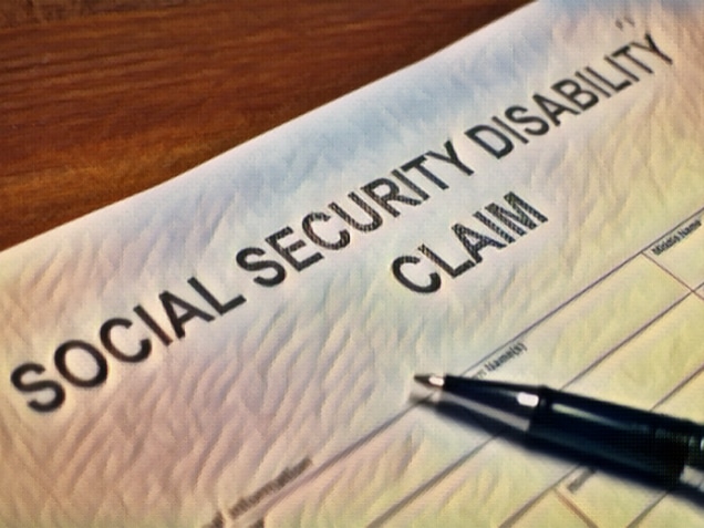 Someone filling out Social Security Disability Claim