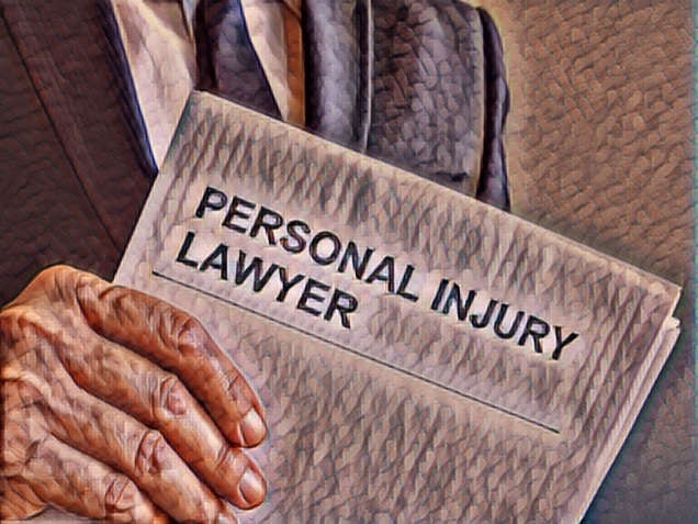 Personal injury lawyer with clipboard and law