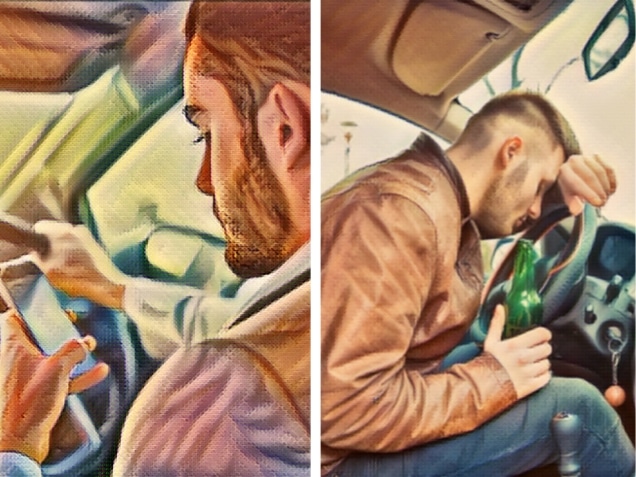 Difference between drunk and distracted driving