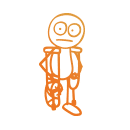 stickman on crutches icon