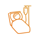 patient on IV icon