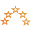 floating five stars icon