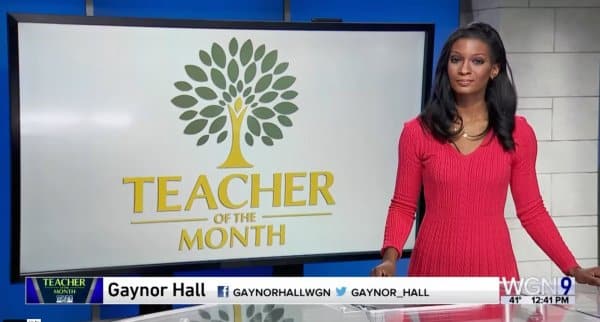 teacher of the month news segment