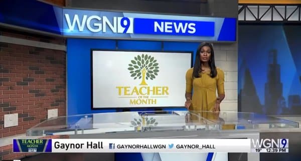 teacher of the month news segment