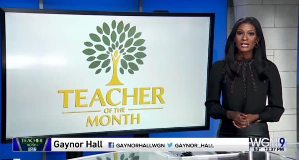 teacher of the month news segment