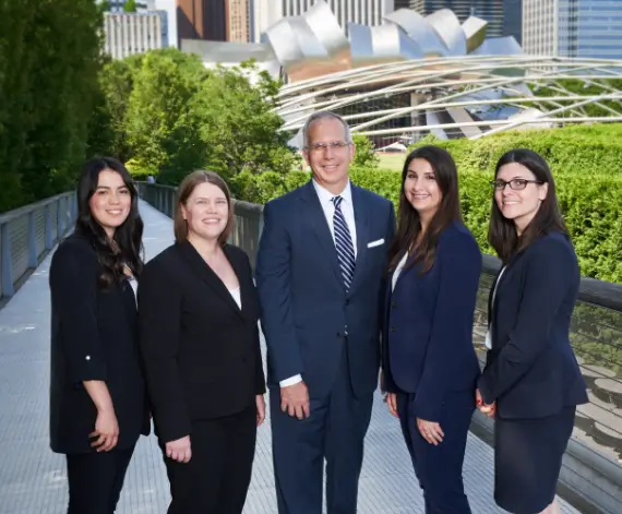 Members of Ankin Law Office with Howard Ankin standing in the middle