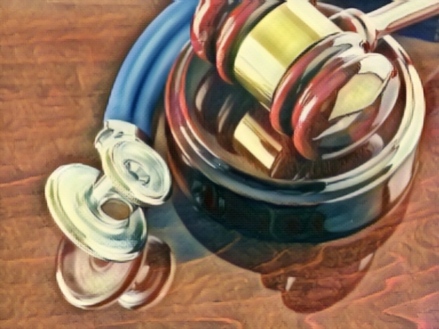 gavel and stethoscope